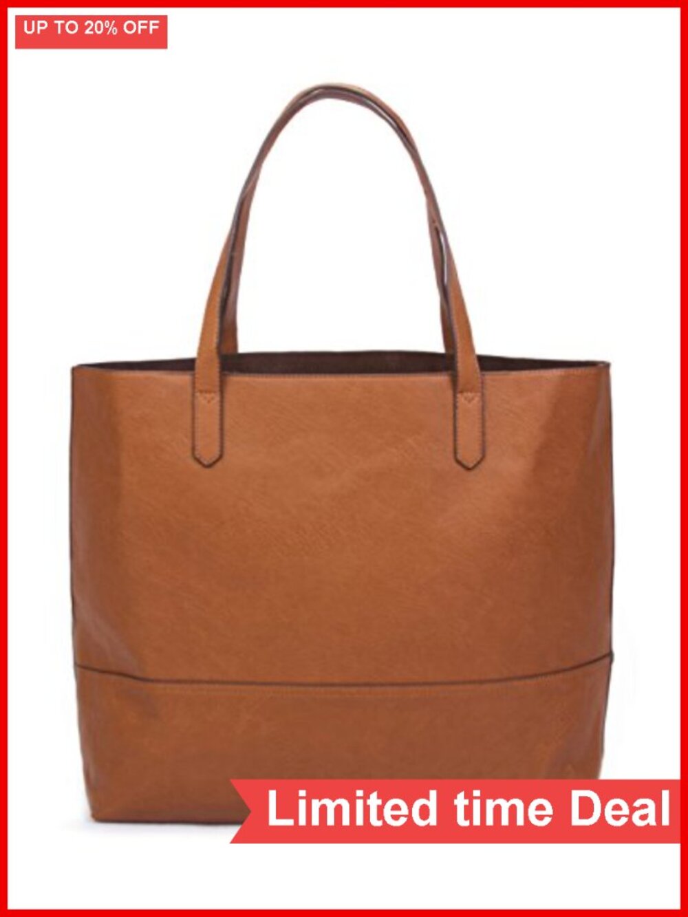 XL Vegan Leather Tote - Slouchy Shoulder Bag